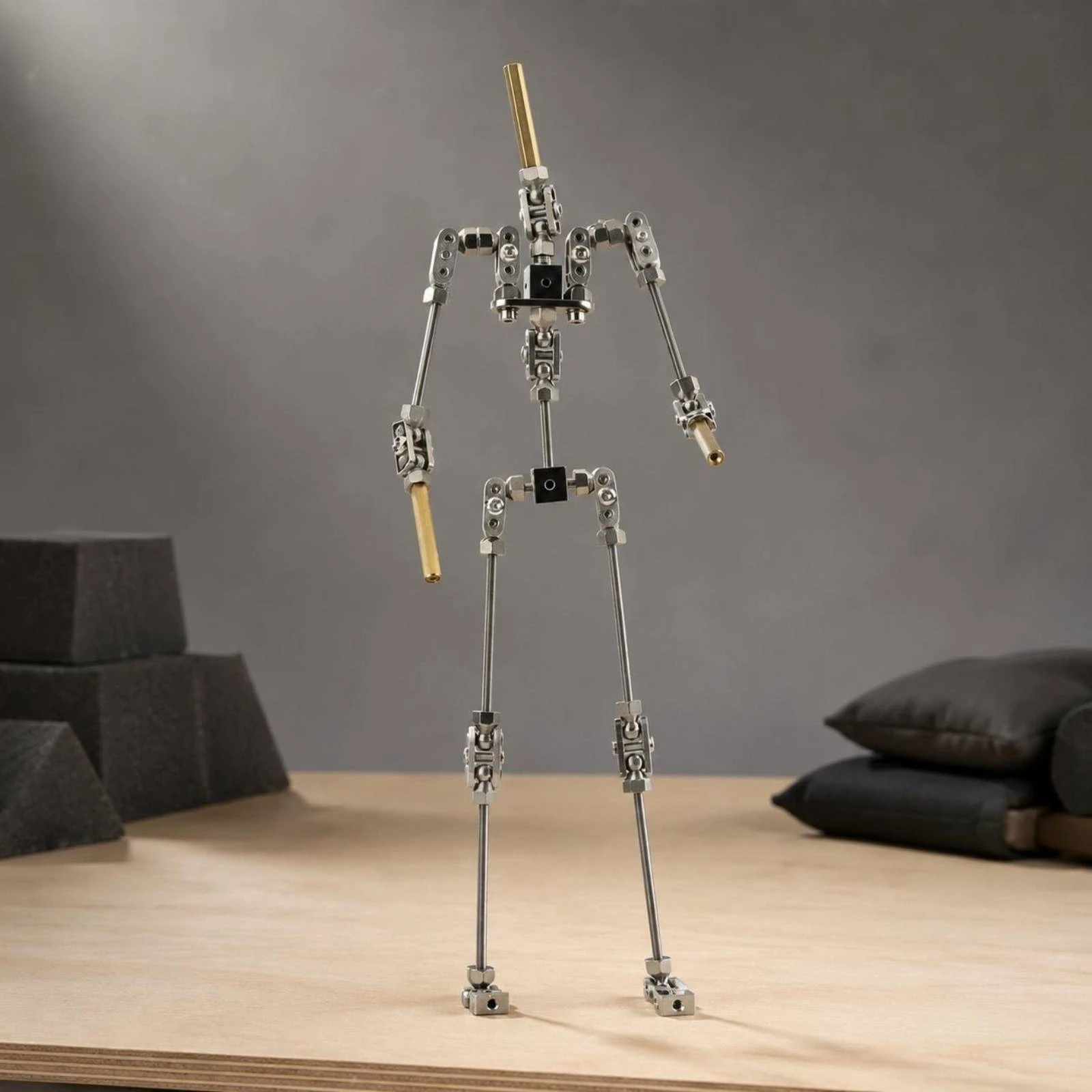 

Stop Motion Armature Long-Lasting Metal Puppet Armature Metal Puppet Frame Pose Stability Creative Tool Easy Assembly