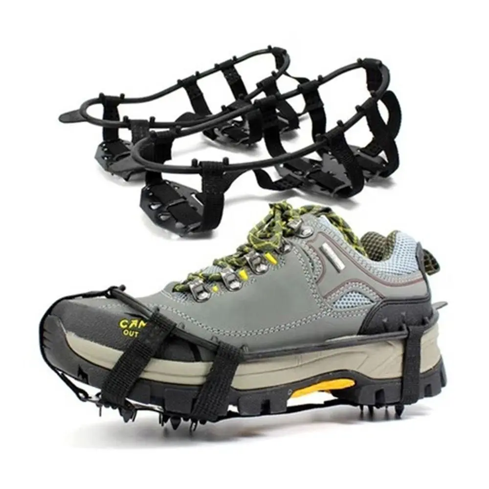 Outdoor Anti-Slip Crampons Snow Claws Shoes Cover 24 Teeth Ice Gripper Shoes Spikes