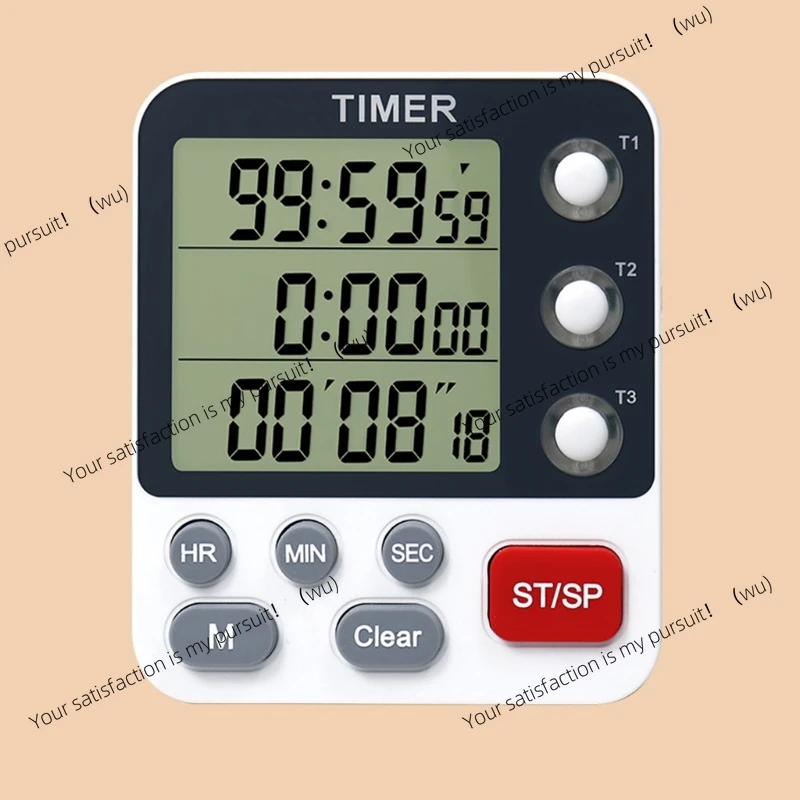 Digital Dual Kitchen Timer 3 Channels Count UP/Down Timer Cooking Timer Stopwatch Large Display Adjustable Volume