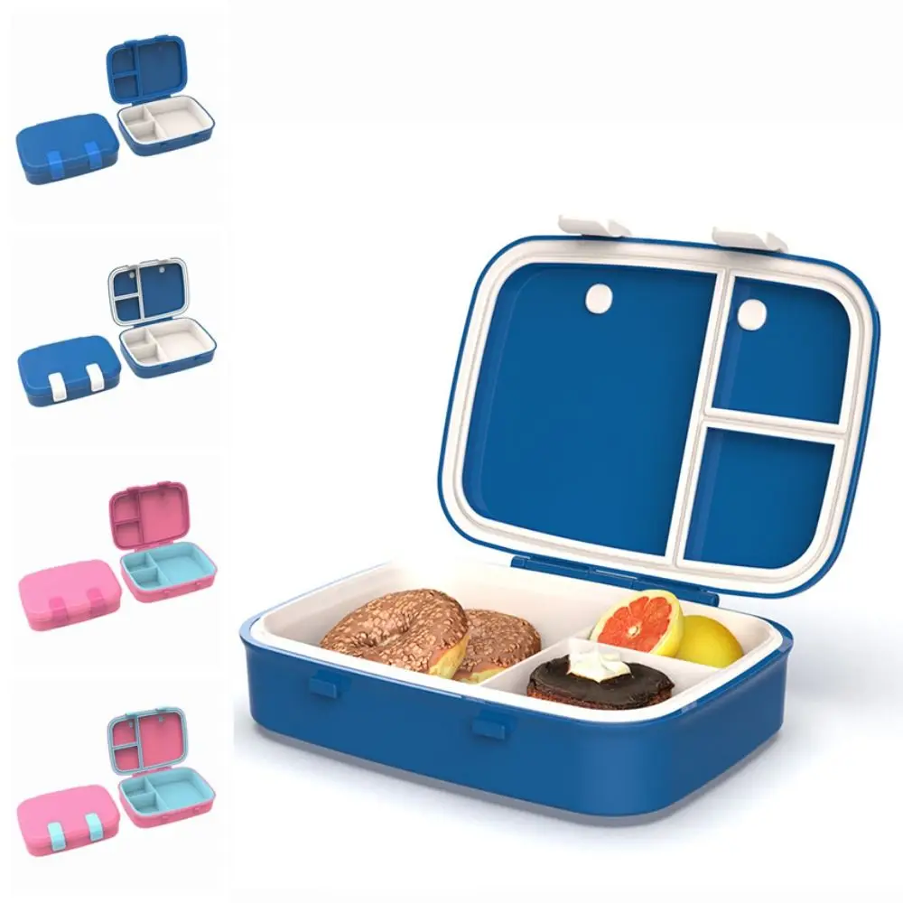 

Sealed Portable Lunch Box 3 Grids 800ML Divides Food Container with Handle Detachable Food Storage Crisper Travel