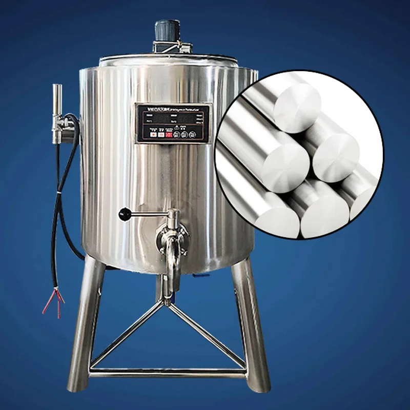 Vertical Stainless‑Steel Pasteurizer Food‑Dairy‑Constant‑Temp Sterilizing Tank Milk‑Juice Beverage Thermostat‑Processing