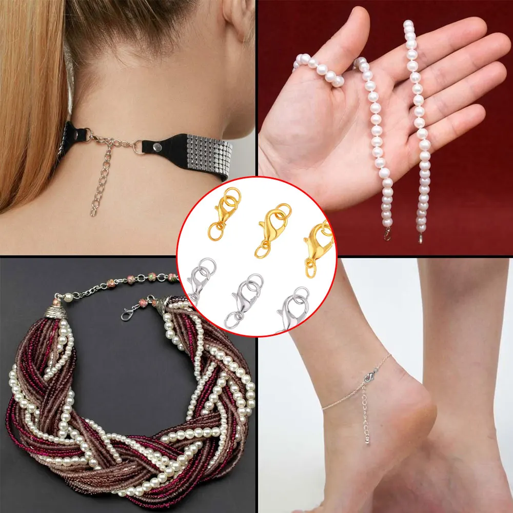 10/20/30 Sets Lobster Buckle Jump Ring Connector,DIY Jewelry Accessories,Christmas,Valentine's Day,Thanksgiving,Halloween Gifts