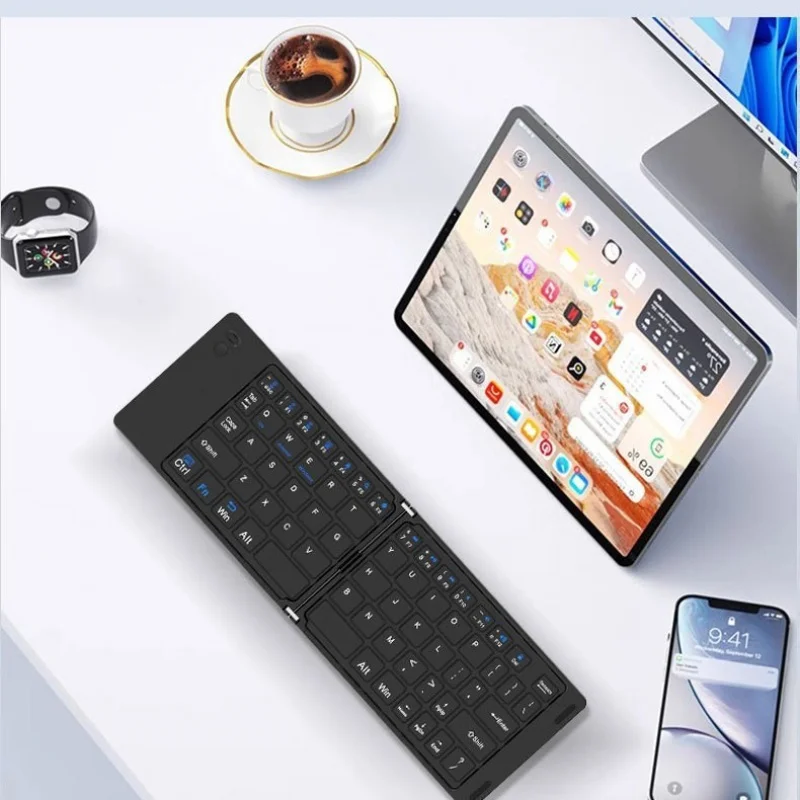Foldable Wireless Bluetooth Keyboard Mini Portable Tablet Phone Laptop Universal