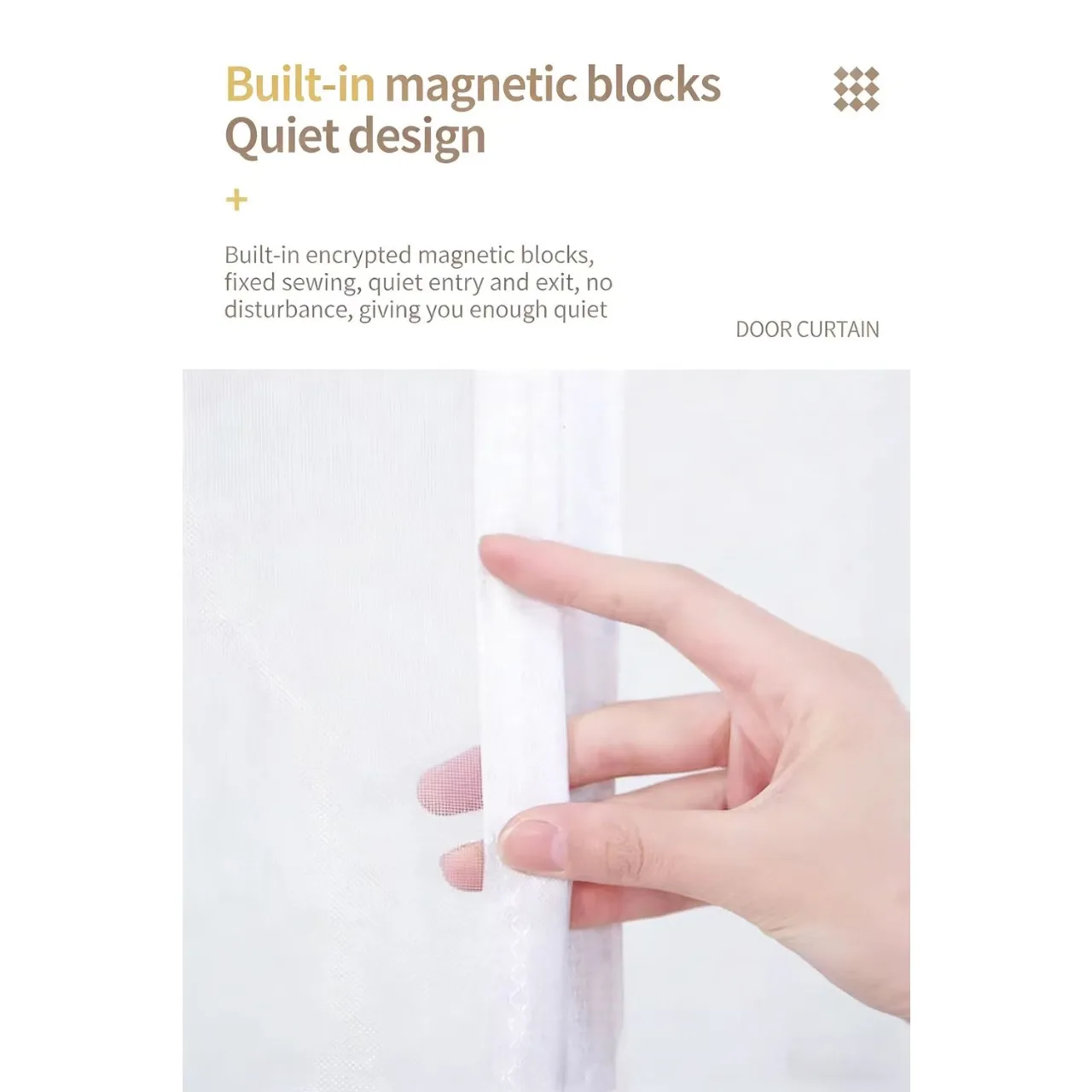 White Magnetic Door Screen Mosquito Net Custom Size Summer Anti Insect Mesh Automatic Closing Curtain Applicable To Glass Doors