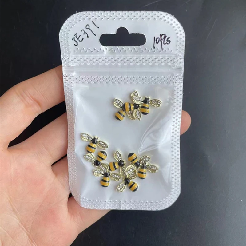 

10 шт. 3D подвески для дизайна ногтей из сплава, хрустальный сплав, пчела/цветы, королевские бриллианты, украшения для ногтей, роскошные стразы для декора ногтей «сделай сам» #