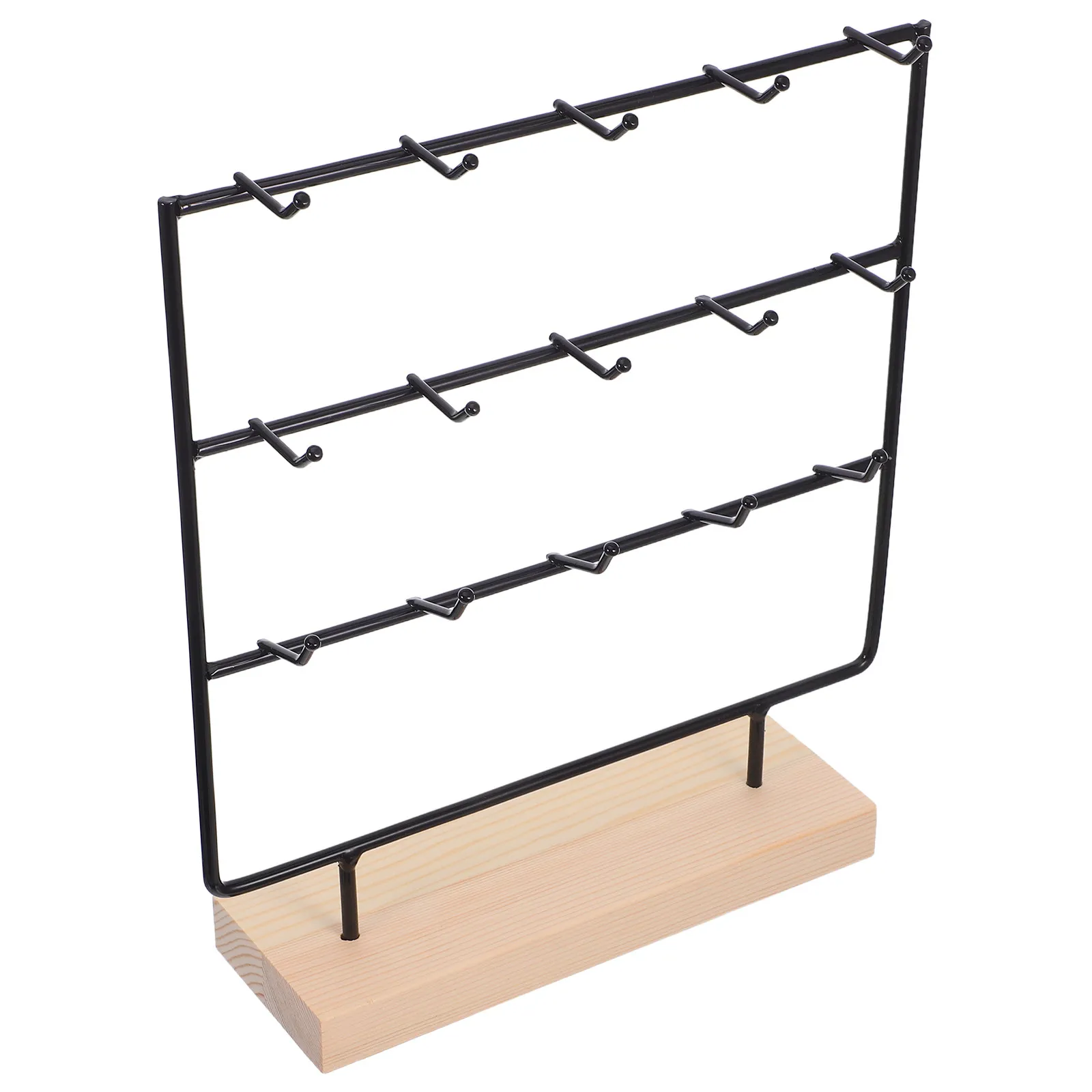 

Элегантная металлическая подставка-органайзер для украшений: 3-ярусная витрина для серег, ожерелий и браслетов, компактное портативное хранилище для ювелирных изделий