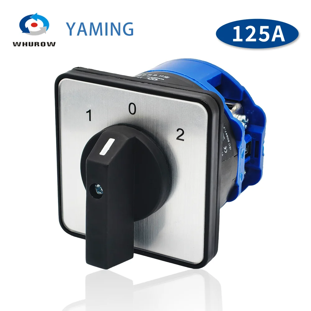 

125A 1P Changeover Universal LW26-125/1 High Current Rotating Dual Power Combination ON-OFF-ON Rotary Cam Switch