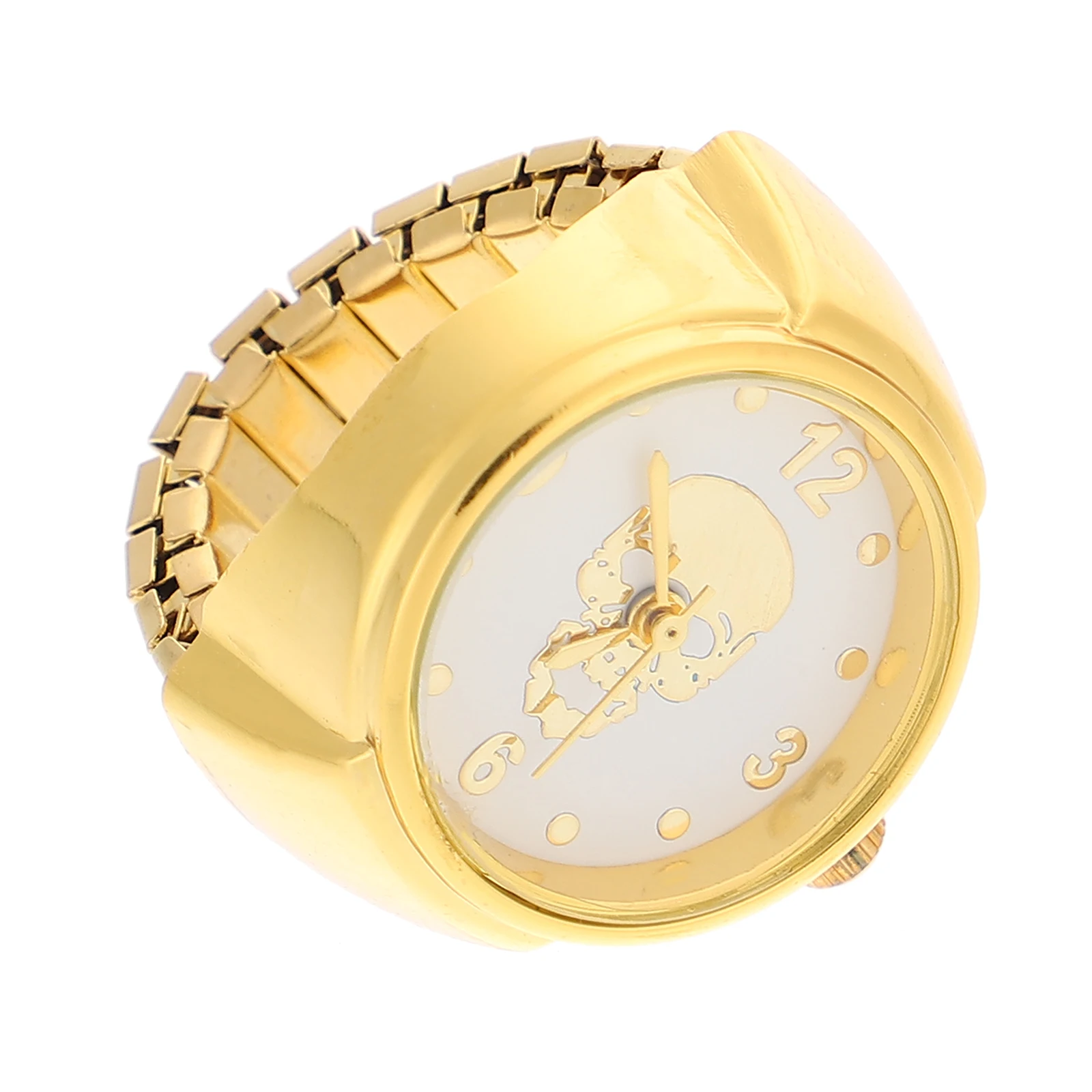 

Ring Ghost Head Watch Fashion Finger Quartz Rings Exquisite Watches Timepiece Stylish Retro Decorative Jewelry Piece