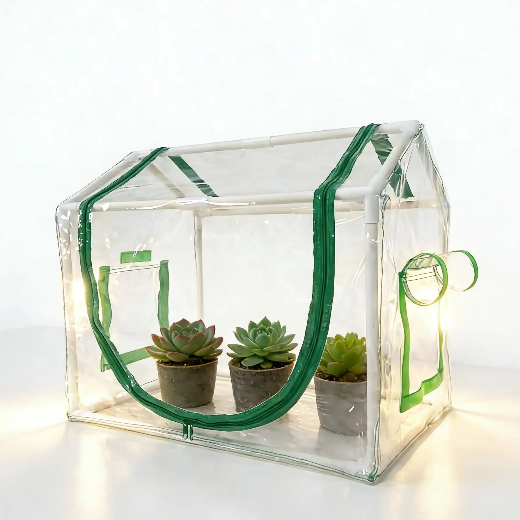New Greenhouse with Transparent Insulating Film And Green Dirty-Resistant Zipper Suitable for Plant Growth And Sunroom
