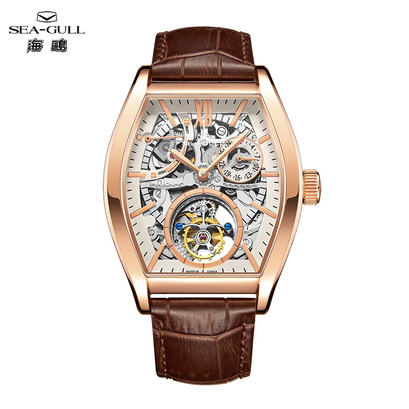 

Seagull Manual Winding Mechanical Wristwatches for Man Tourbillon Clock Calendar ST8001 5 Bar Waterproof 2025 New 8836K reloj