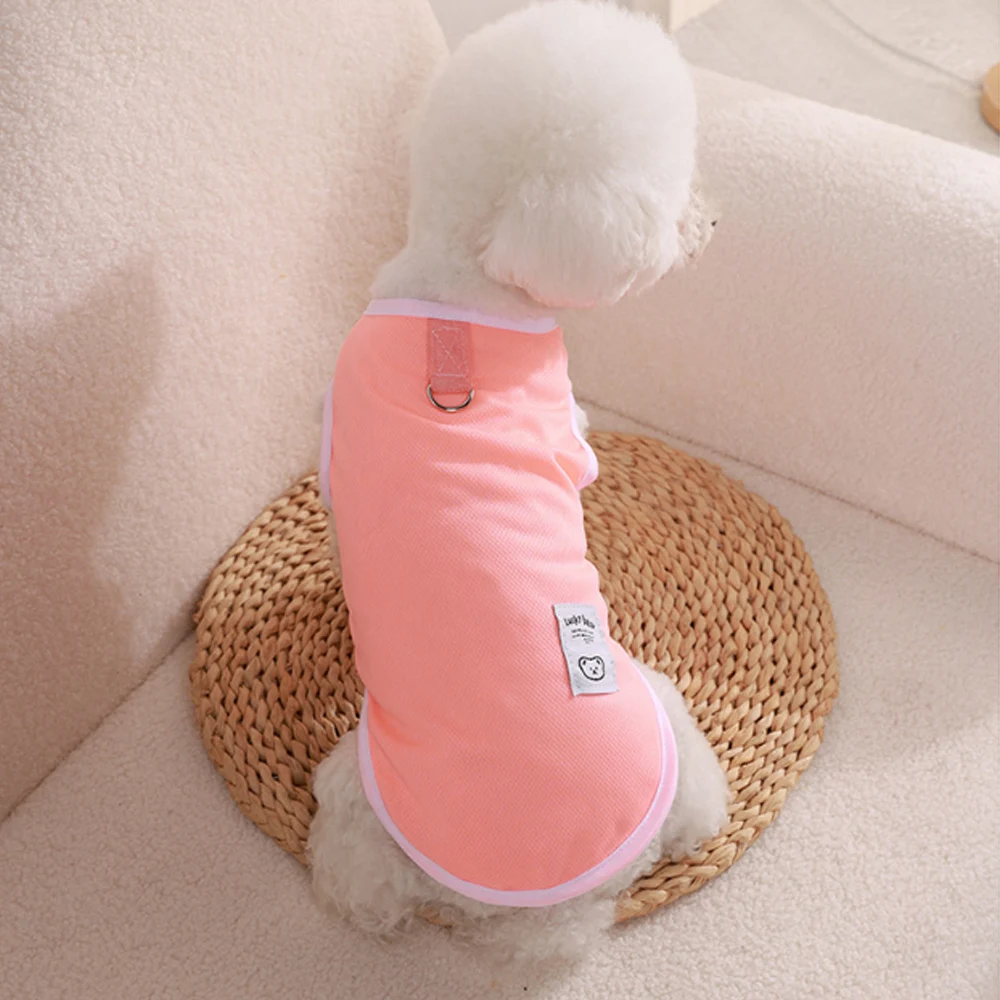 New Candy Color Puppy Summer Breathable Vest Pet Clothes For Small Medium Dogs Cat Vest Thin T-shirt Teddy Outdoor Pet Clothing