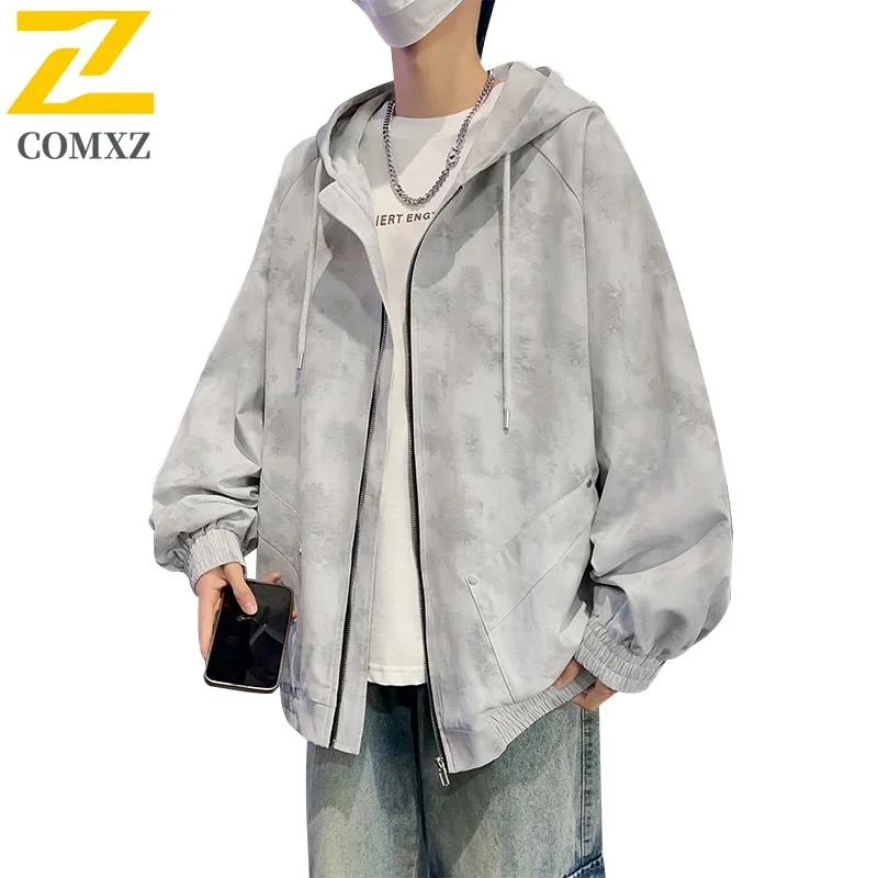 COMXZ Men Rider Jacket 2025 Fashion Classic Outdoor Fly Fishing Climbing Lightweight Windbreaker Coat Autumn Techwear Jacket