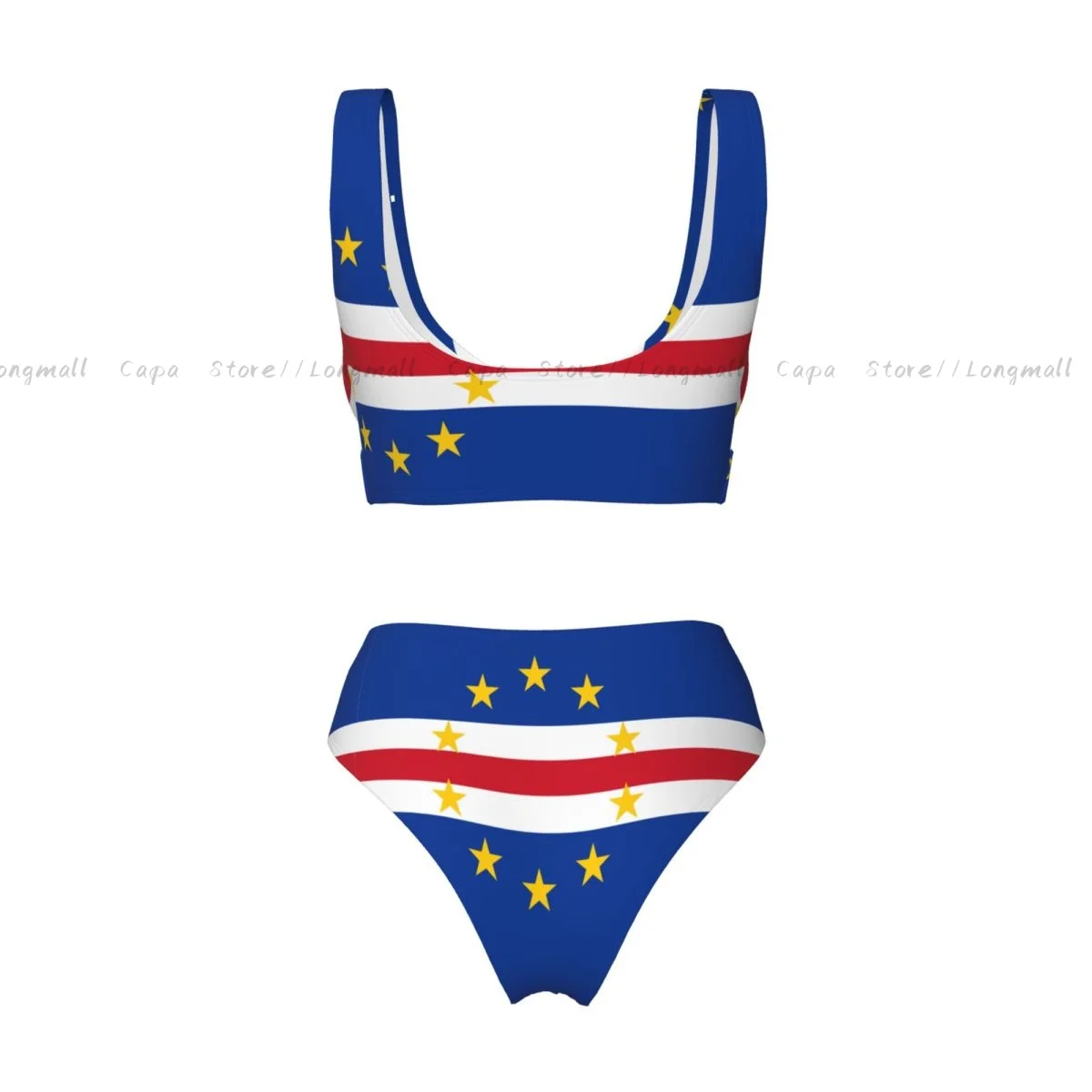 여성 비키니 세트 카보베르데 국기 수영복은 여성 수영복 수영복을 밀어