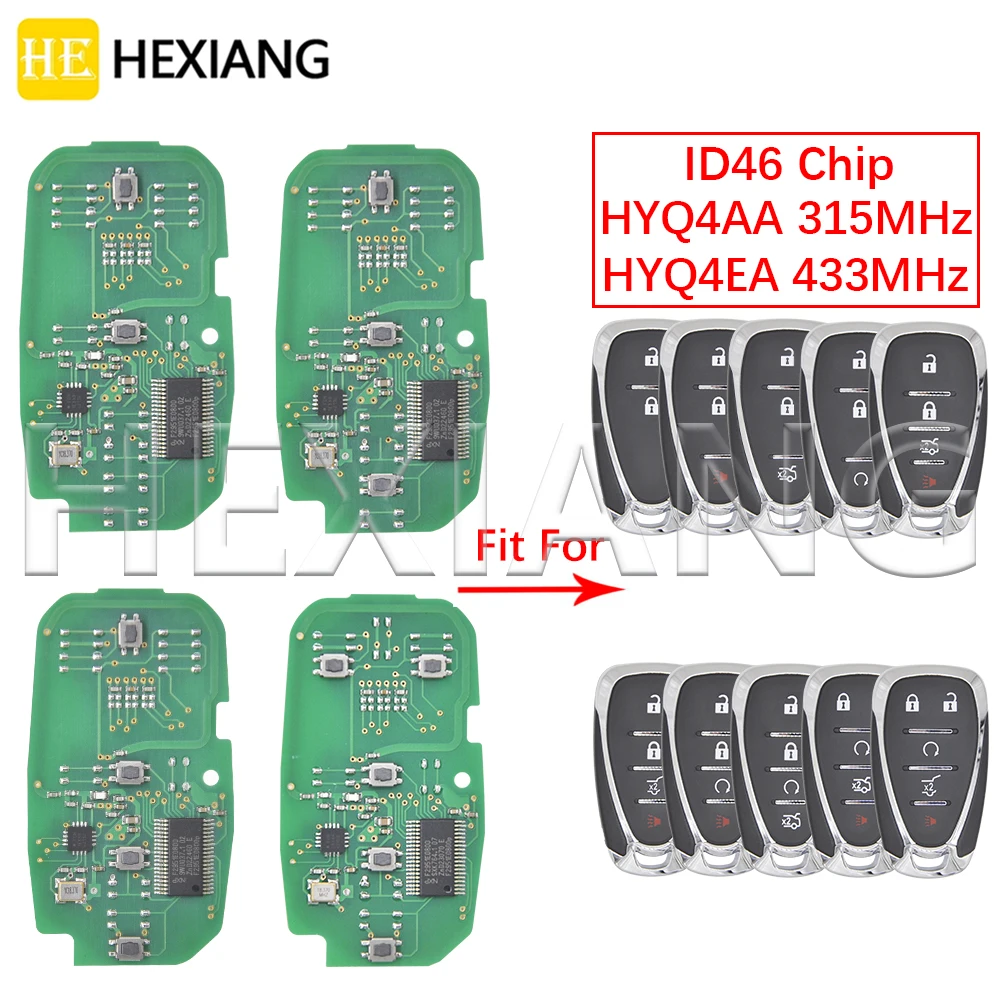 HE 315/433MHz ID46 Chip Car Remote Key PCB Board HYQ4AA HYQ4EA For Chevrolet Malibu Sonic Equinox Spark Camaro Volt Blazer Cruze