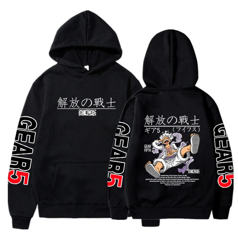 

New Anime One Piece Peripherals Cartoon Hoodie Luffy Sun God Hoodie 2025 Manga Style Print Tops Falls Harajuku Style Hoodie Gift
