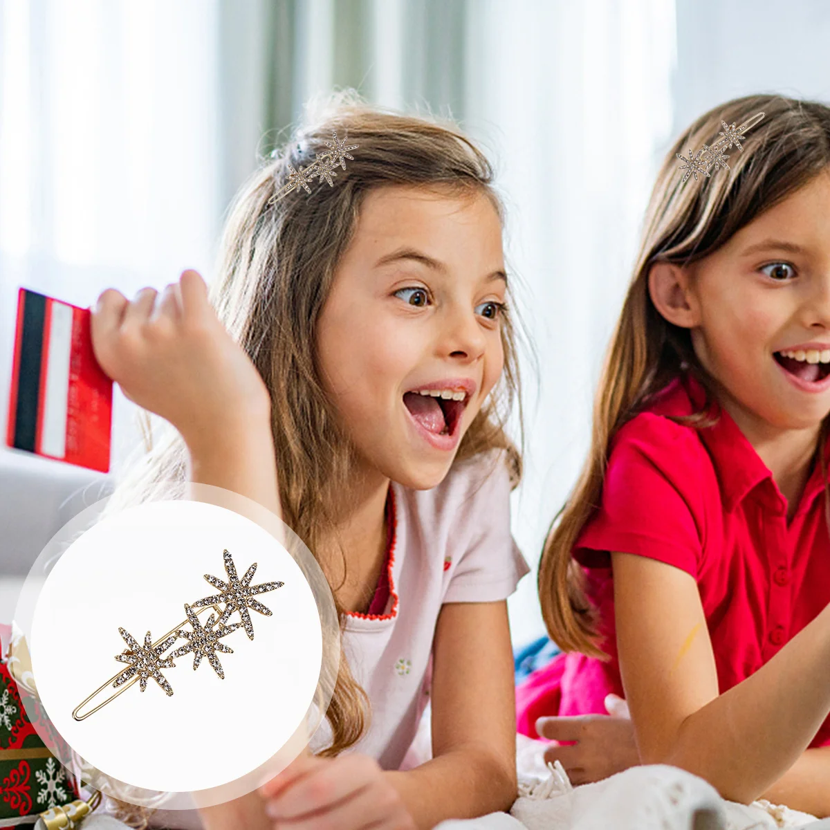 

Snowflake Star Shape Rhinestone Hair Clips Women Barrettes For Wedding Party Christmas Hair Accessories Crystal