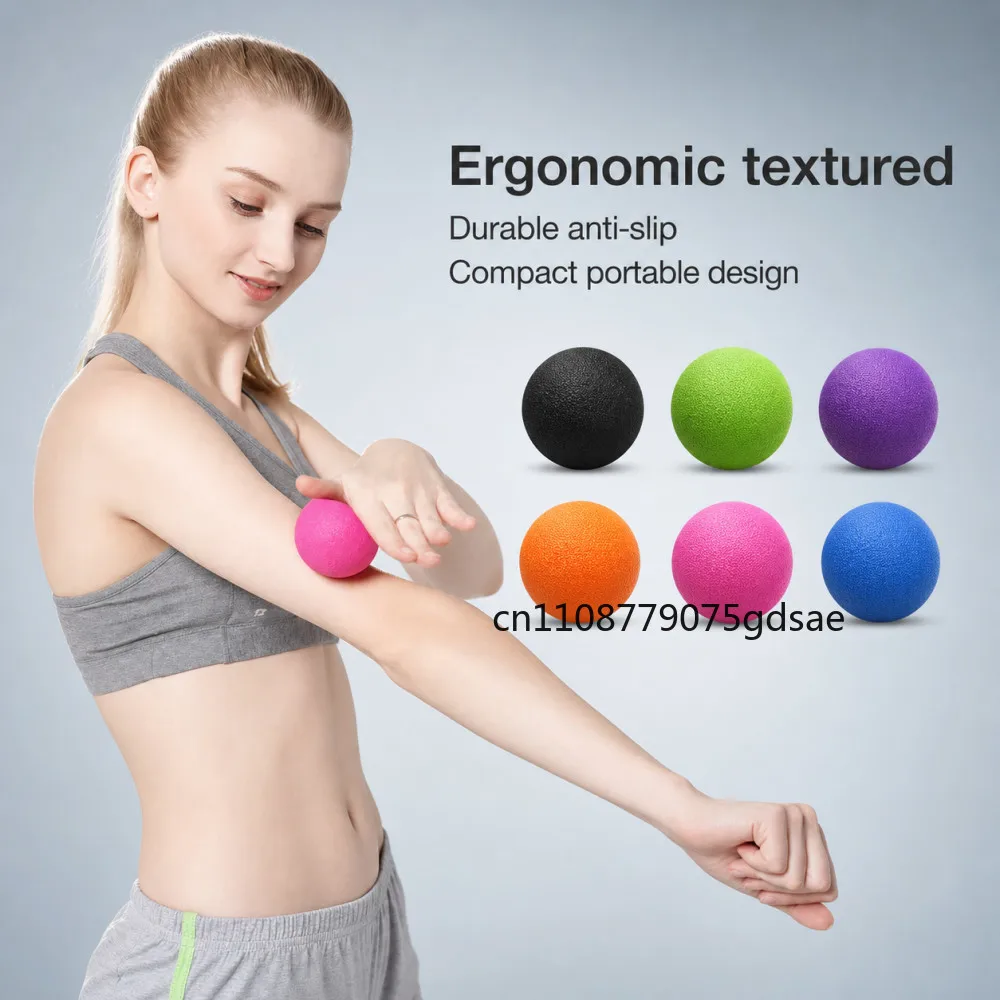 TPE Fascia Ball Lacrosse Muscle Relaxation Exercise Sports Fitness Yoga Peanut Massage Ball Trigger Point Stress Pain Relief