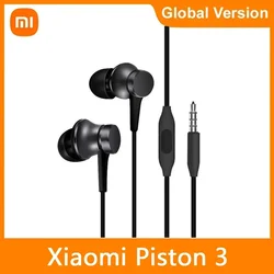 Original Xiaomi in-ear Sport Headphone with Mic Headset for Phone Xiaomi Samsung Huawei-Piston 3 Earphone Bass Wired 3.5MM