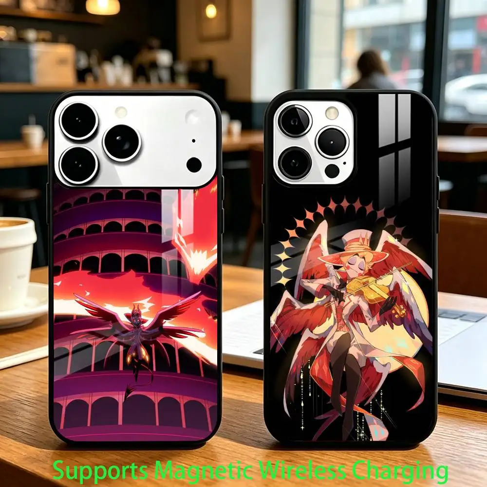 Hot Hotel L-Lucifer Magne Phone Case For iPhone17,16,15,14,13,12,11 Plus,Pro Supports Magnetic Wireless Charging