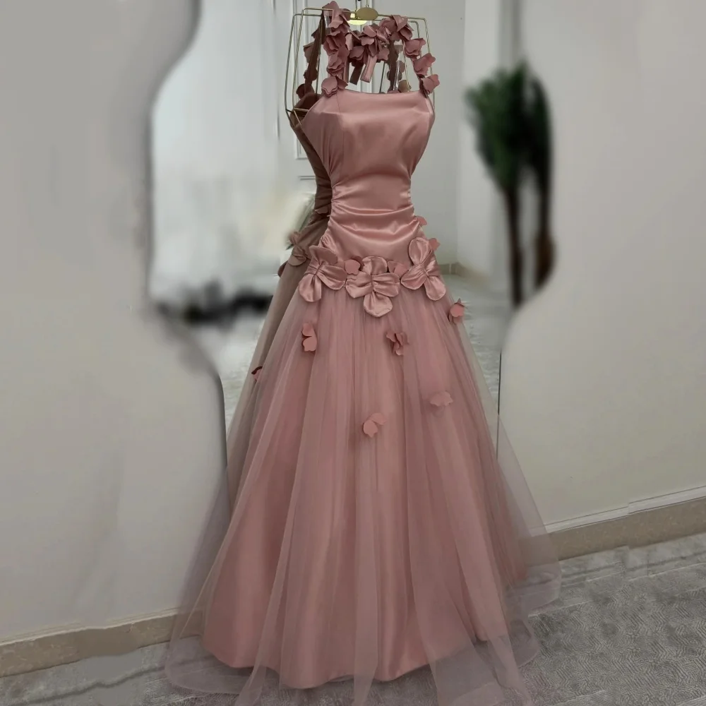 

Элегантное женское платье Grace по индивидуальному заказу, длинные платья трапециевидной формы с аппликацией и цветочными рукавами, вечернее платье для выпускного вечера на заказ