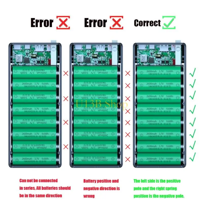 U13B USB Digital Batterie Ladegerät Schweißfreie C16PD Version Batterie Batterie-Bank-Kit-Kit-Schweißfreie 5V-3A 9V-2A 12V-1,5A.