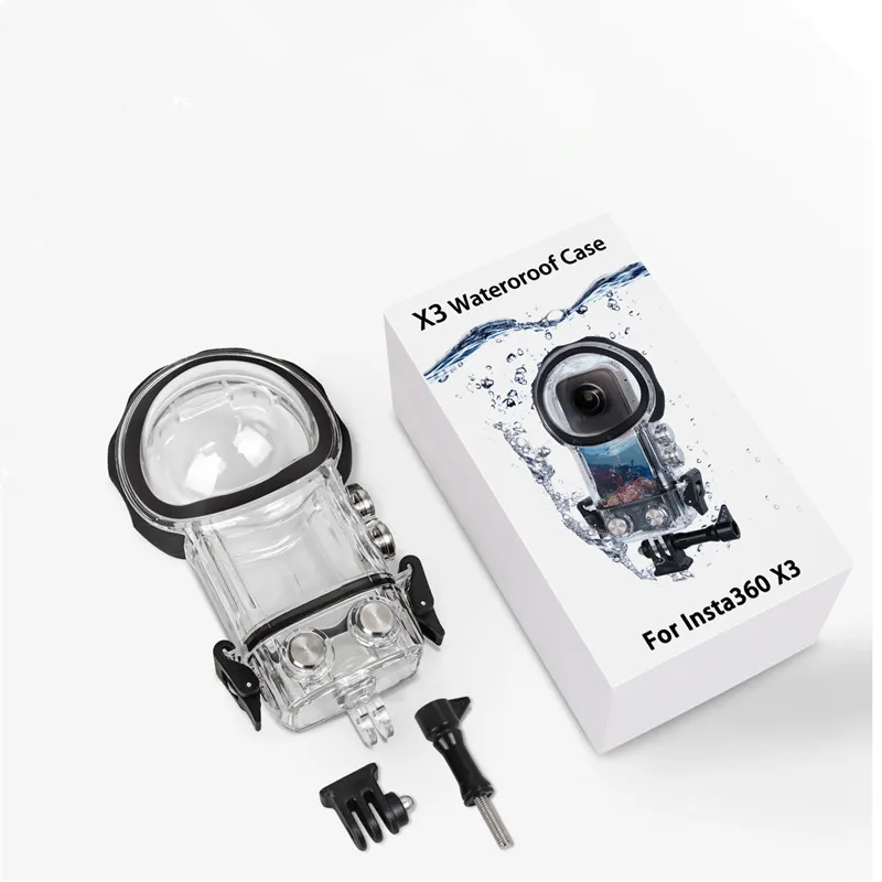 Funda impermeable para cámara de acción Insta360 X3, carcasa protectora subacuática, material de PC, 40M