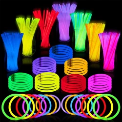 50/100pcs Glow Sticks 8inch Glow In The Dark Party Glowsticks Concert Show Wedding Birthday Party Favors Decoration