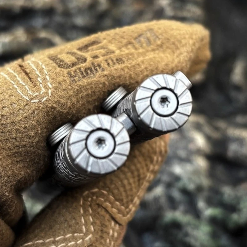 Pióro-roller ze stopu tytanu, mechaniczny slider do kart, fidget spinner EDC, zabawka sensoryczna do biura, redukująca stres.