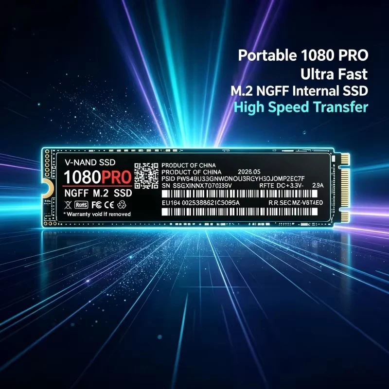 1080 PRO M.2 2280 NGFF PCIe 3.0 SSD Up to Internal Solid State Drive 500GB-4TB For Laptop Desktop Gaming PC Storage