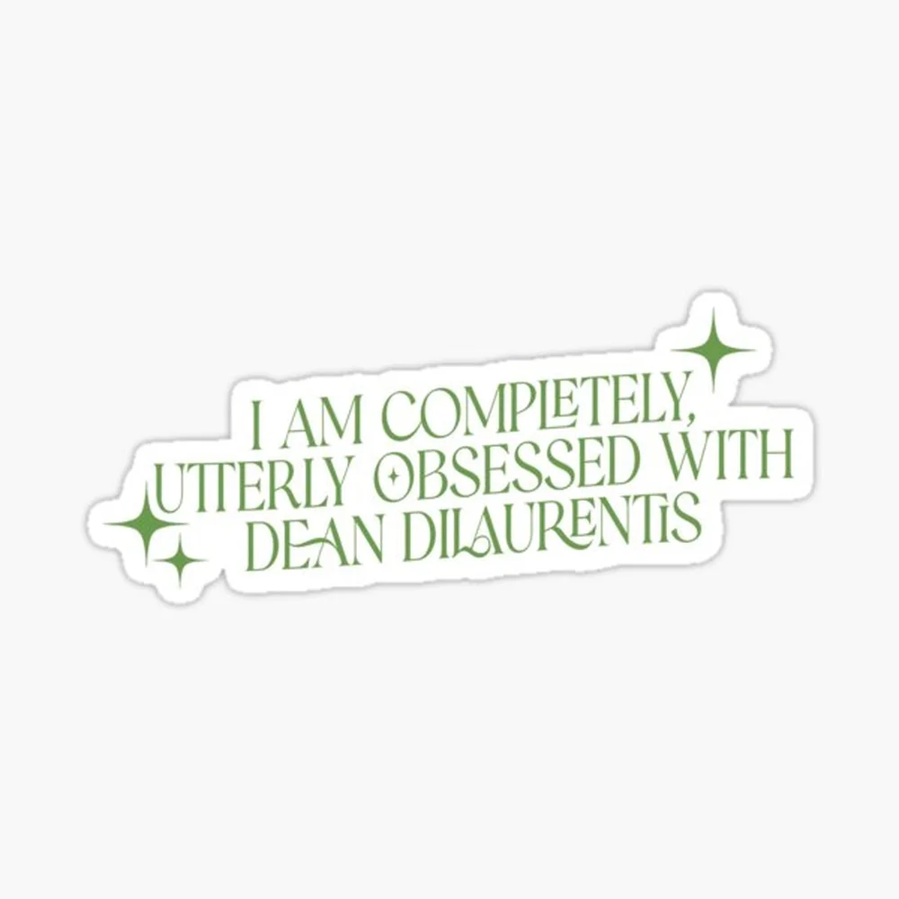 i am completely, utterly obsessed with dean dilaurentis – off campus/briar u Sticker for Laptop Decor Bedroom Car Cute Cartoon A