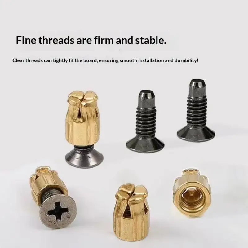 10Pcs Hinge Nut Screw Cabinet Hinge Mounting Expansion Nut Kit Drawer Door Repair Fastener Furniture Hardware Accessories