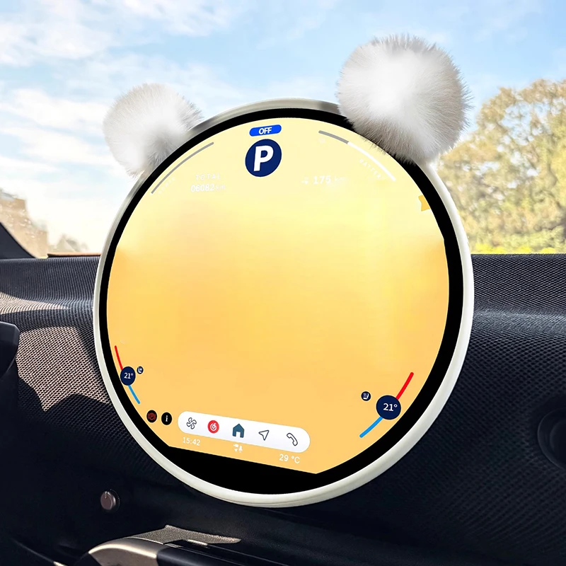 For Mini Cooper F65 F66 J01 J05 Aceman F67 U25 Countryman Car Central Control Display Navigation Screen Silicone Protector Ring