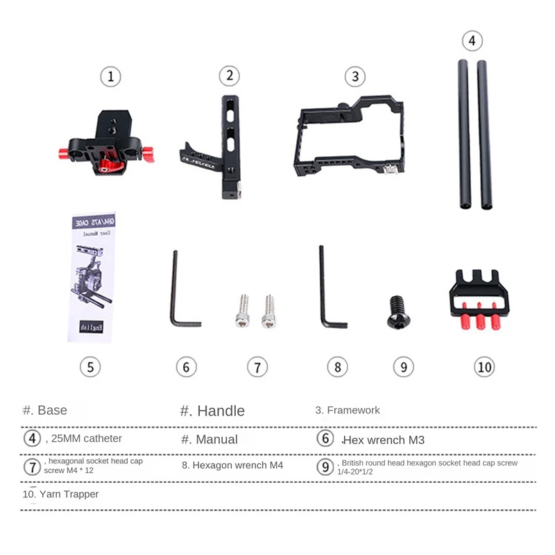 C5 Kamera Käfig Stange Schiene Rig folgen Fokus Stütz griff Griff Stabilisator für Sony A7II A7R A6300 A6500 A6000