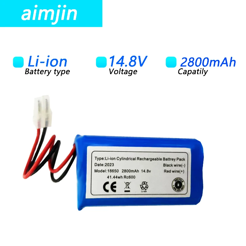 

New 18650 14.8V 2800mAh Li-ion Battery For Mamibot 171103 PreVac 650 Robot Vacuum Cleaner Three Plug Options