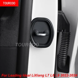 For Leading Ideal LiXiang L6 L7 L8 L9 2022-2025 Silicone Car Door Lock Latches Cover Auto Door Lock Protect Noise Induction