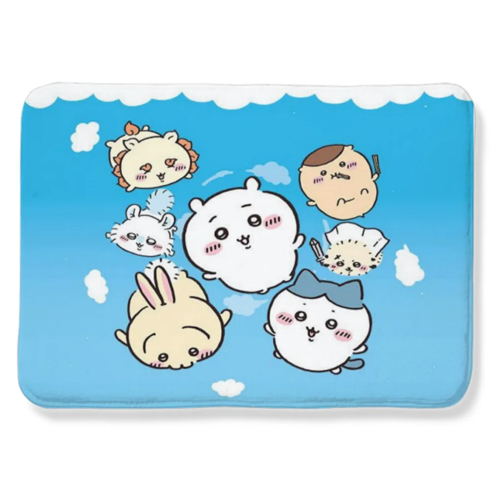 

Cartoon Kawaii Cute Chiikawa Living Room Rug Carpet Flannel Slip Mat Decor Aesthetic