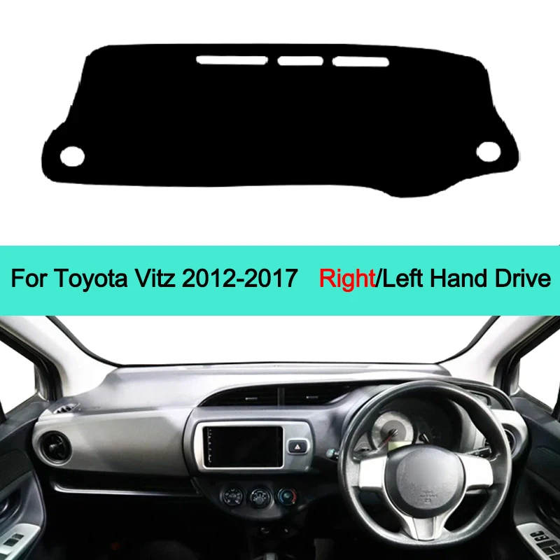 Car Dashboard Cover Carpet Dash Mat For Toyota Vitz 2012 - 2017 Auto Sun Shade DashMat Anti-UV Anti-sun Rug Pad Cushion