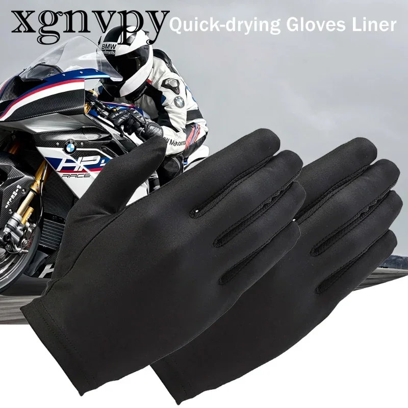 xgnvpy Black Inner Liner Thin Gloves for Driving Cycling Bike Motorcycle Sports 1 Pair