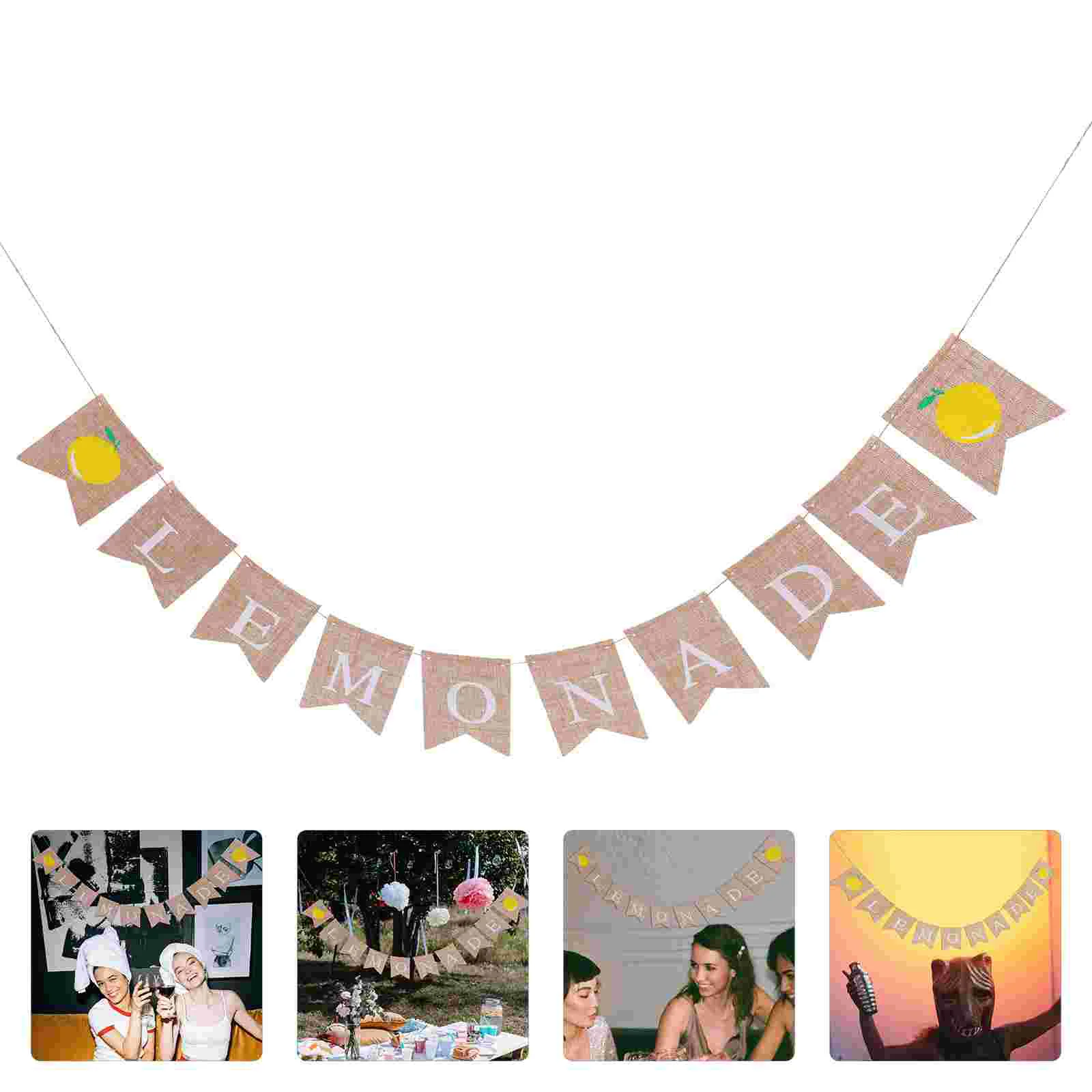 Party Banner Swallow Tail Garland Decorations Bunting Linen Dovetail Hanging Swallowtail Flag Summer