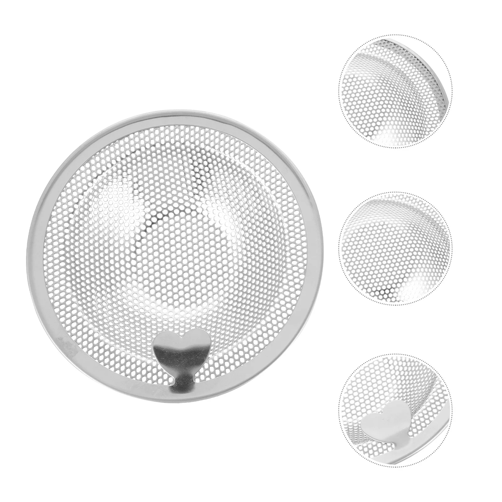 2Pcs High-Quality Sink Strainers Heart Shape Handle Kitchen Bath Floor Drains Anti-Clog Filter Basket Practical