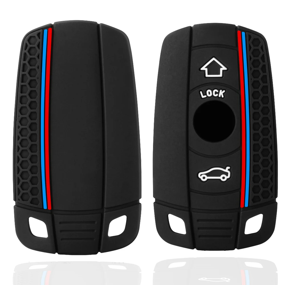 Silicone Car Key Case Cover For BMW E60 E61 E70 E81 E87 E90 E91 E92 X1 X5 X3 1 3 5 6 Series Z4 Key Protector Shell Accessories