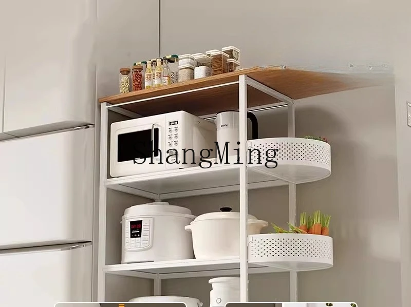 

ZYY floor-to-ceiling multi-layer basket storage trolley multi-functional household vegetable basket storage rack