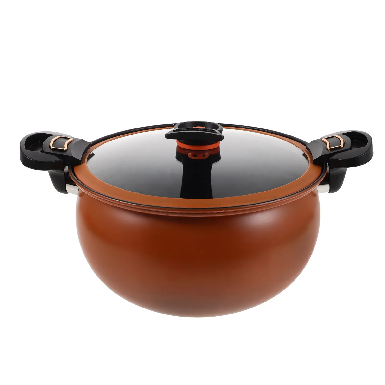 Ceramic Enameled Soup Pot Large Capacity Nonstick Stockpot Anti-Scald Handle Micro-Pressure Cooking Pot for Family Meals Stews