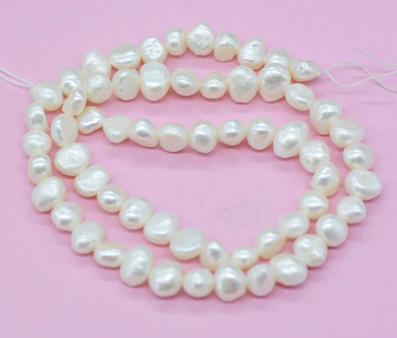 

10PCS 6-7MM AAA 100% natural freshwater baroque pearl. Loose beads 15"
