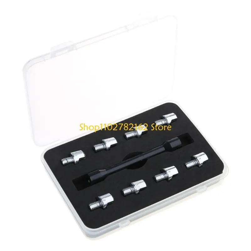 

547B Adjusting Spoke Tension Motorcycle Wrench Set For Most Motorbike Handle Repair Tool with 10 Pieces Hardened Tips 5.0~6.8