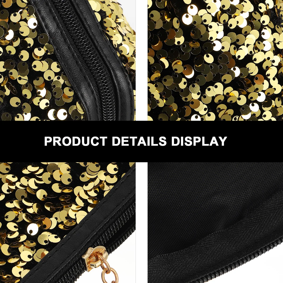 

1pc Makeup Bag Sequin Square Storage Large Capacity Portable Toiletry Pouch For Women Travel Organizer Lightweight Gift