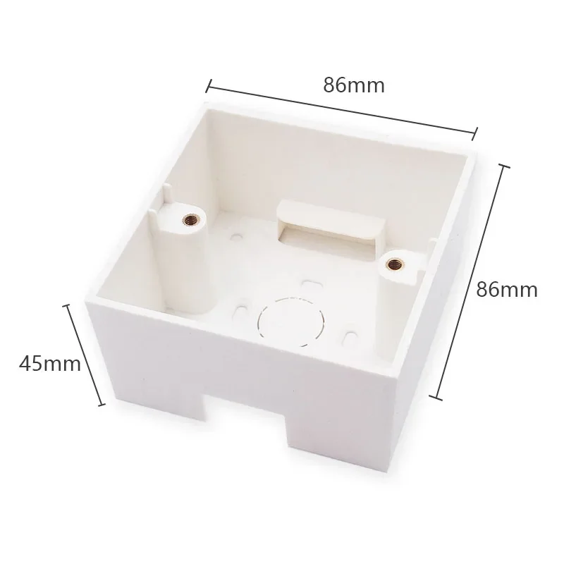 86*86*45mm Junction Box for 86 Type Standard Switches Sockets - High Quality Wall Mount External Mounting Box