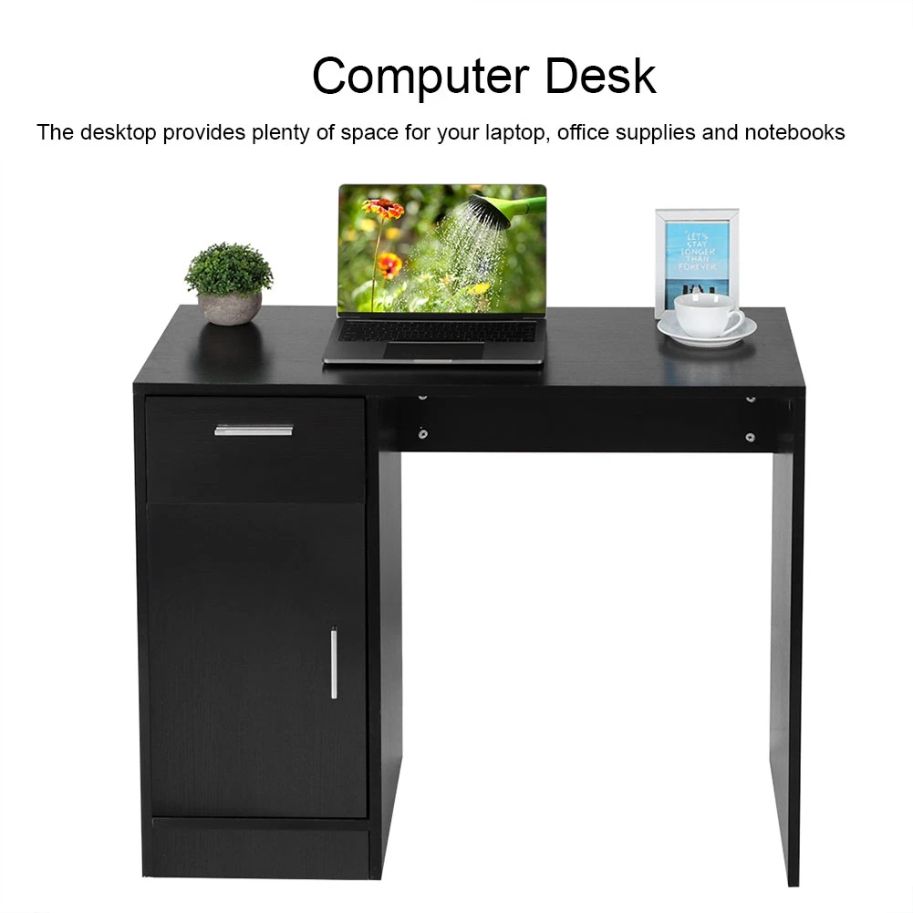 1 Drawer 1 Door Desk 1 Drawer 1 Door Compact Computer PC Laptop Desk Table Workstation Home  Desktop Table Computer Desk