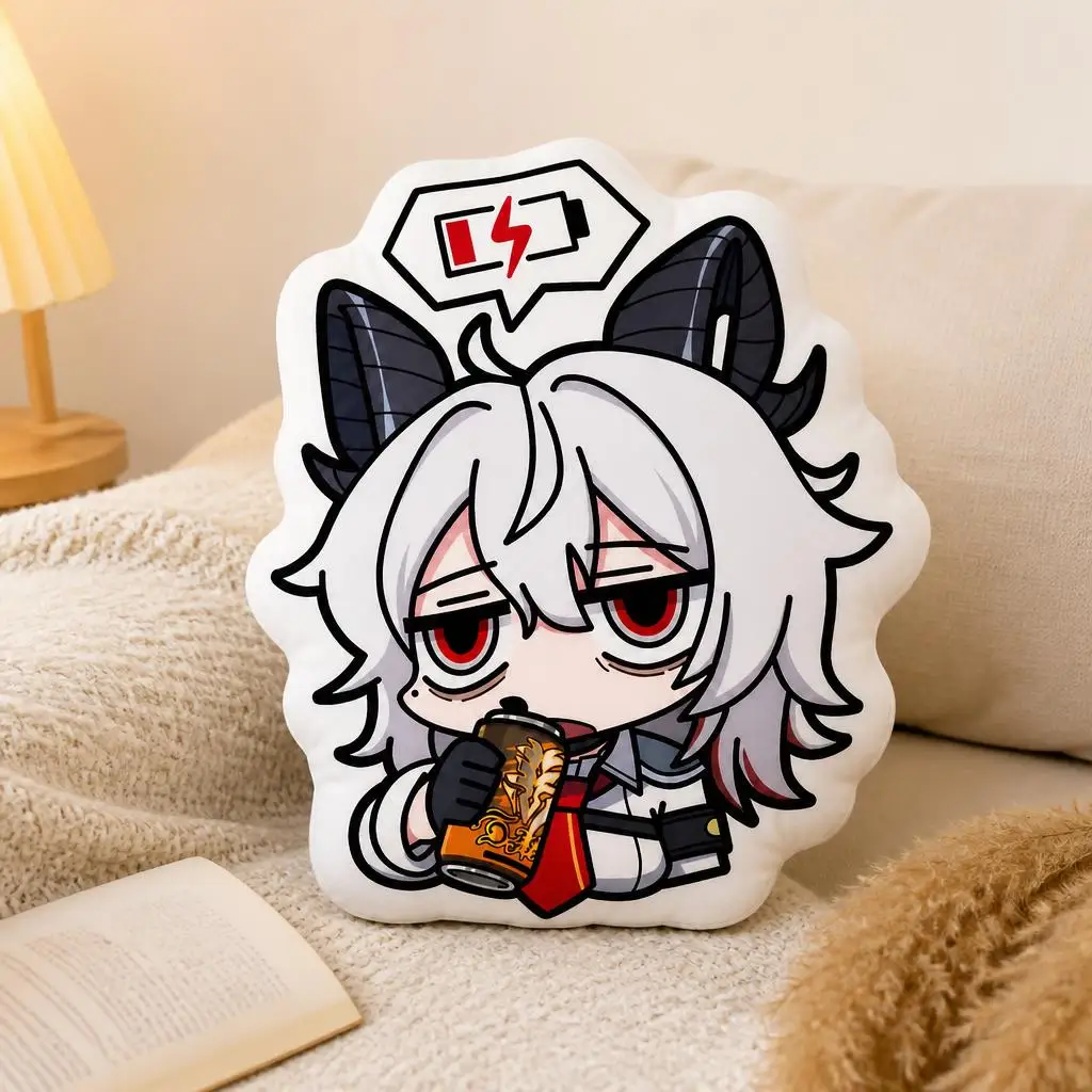 Zani Low Energy Chibi Wuthering Waves Plush Pillow Cushion Irregular Stuffed Throw Pillow Home Decor Gift Sofa Bed Couch
