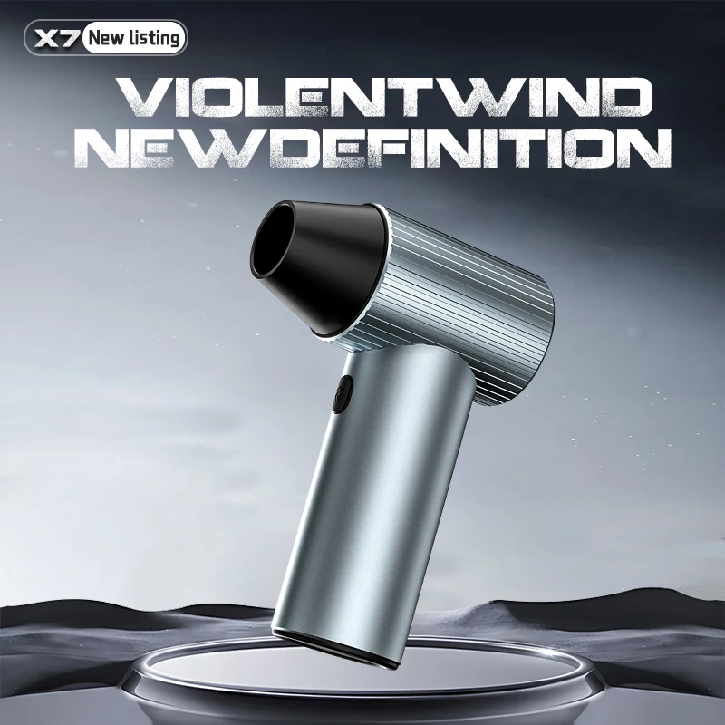Nieuwe X7 Gewelddadige Blower 500g Winddruk Borstelloze Motor Turbo Jet Fan Met 3 Nozzles Stof Blazen Toetsenbord Schoonmaken luchtblazer